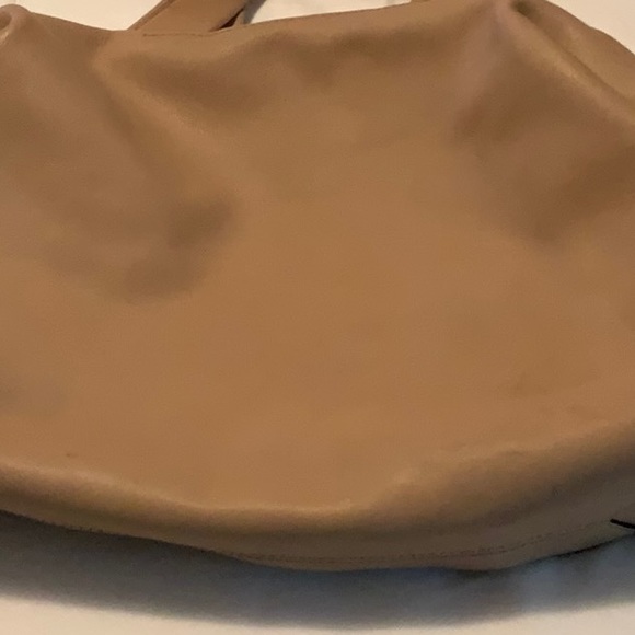 Reed Krakoff Tan Leather Purse- Zippered Compartments- Brass Finish- 18” X 12” - Picture 7 of 15